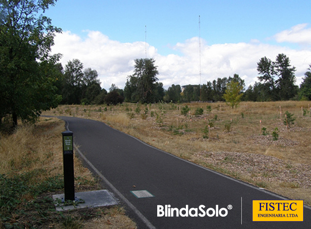 Imagem de uma Ciclovia em um campo aberto